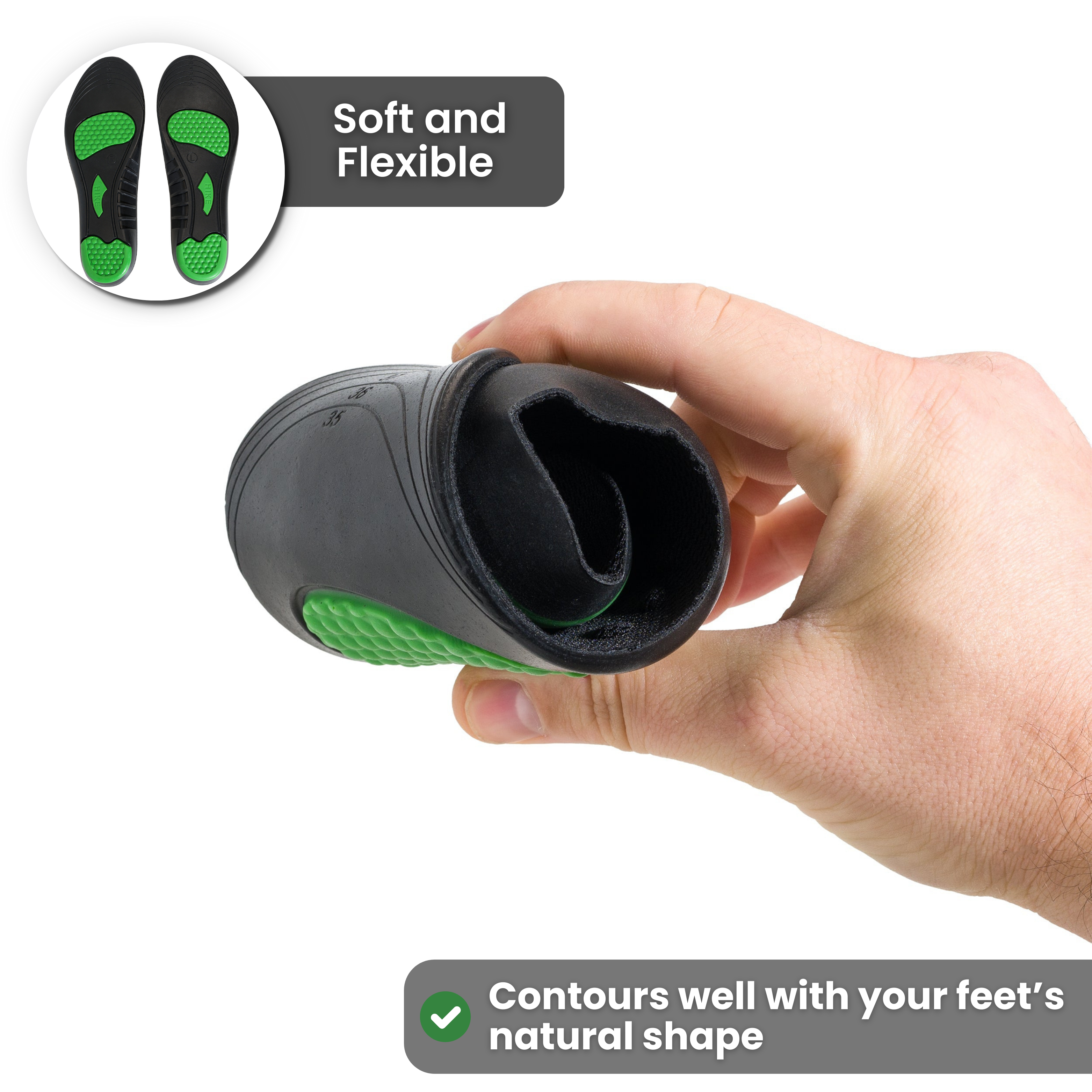 HIKE® Semelles orthopédiques d’hiver – Semelles chaudes, amortissantes et anti-douleur