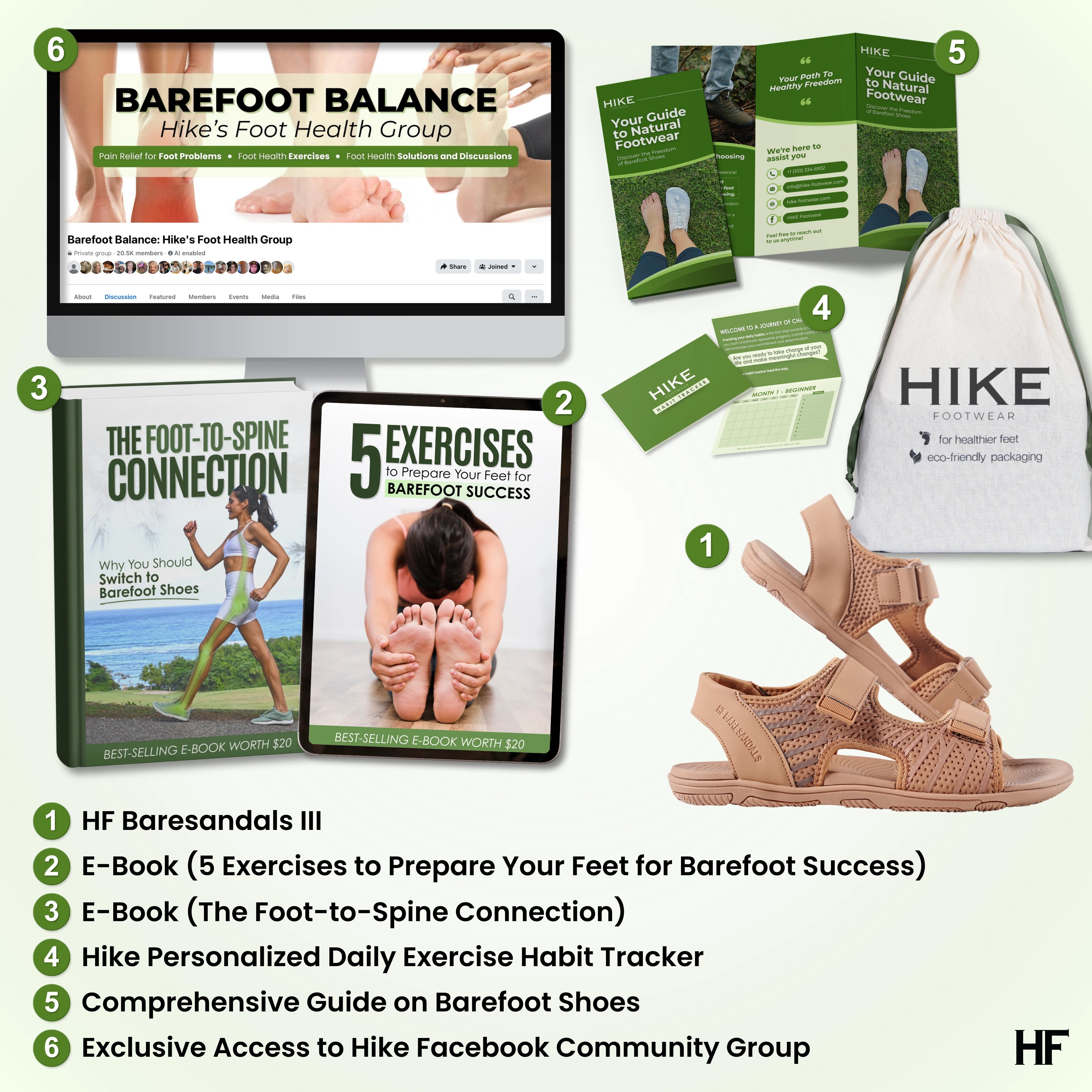 HF Baresandals III – Semelle Ergonomique & Sandales Barefoot Ultra-Légères (Unisexe) (Achetez-en 1, obtenez-en 1 gratuit)