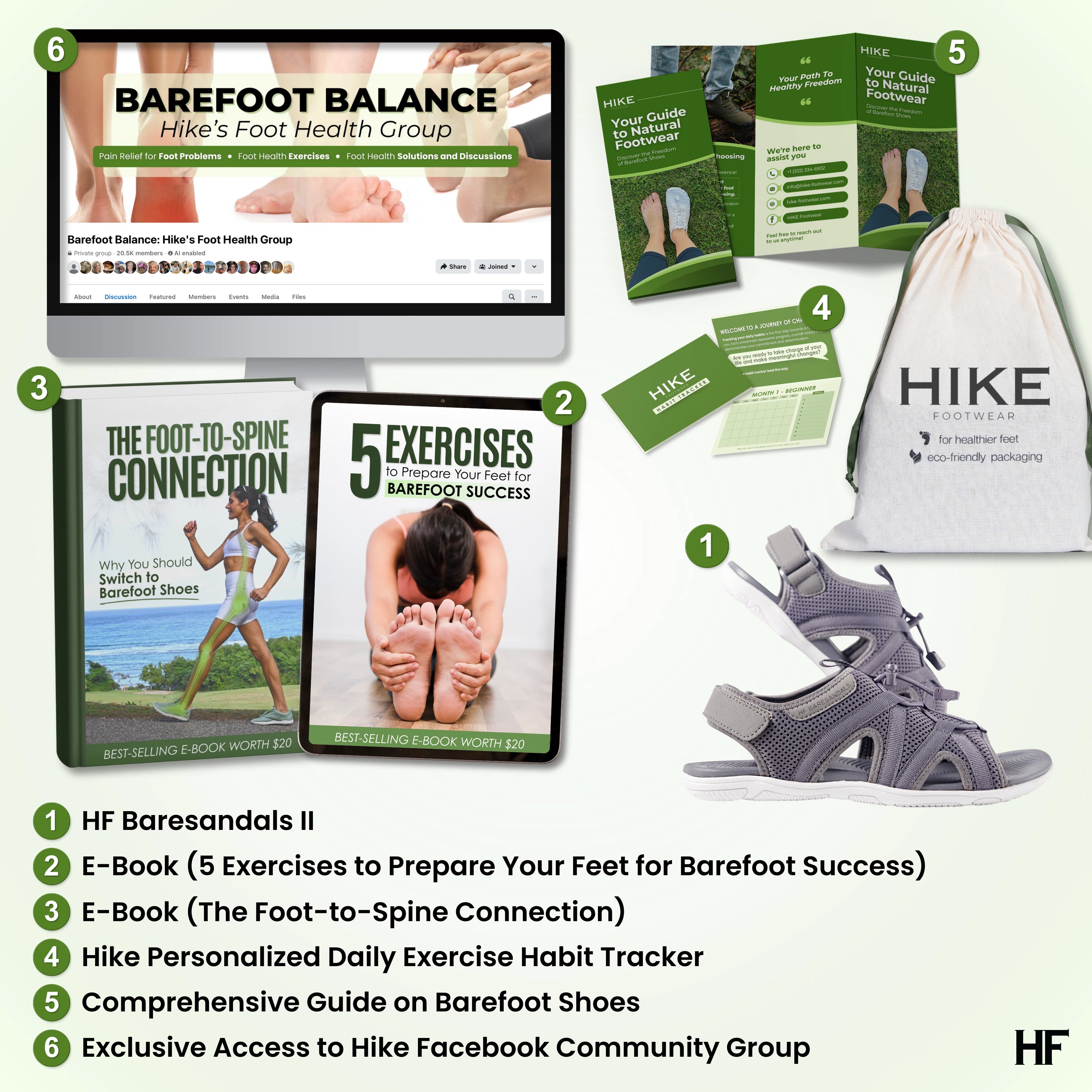 HF Baresandals II – Semelle Ergonomique & Sandales Barefoot Ultra-Légères (Unisexe) (Achetez-en 1, obtenez-en 1 gratuit)