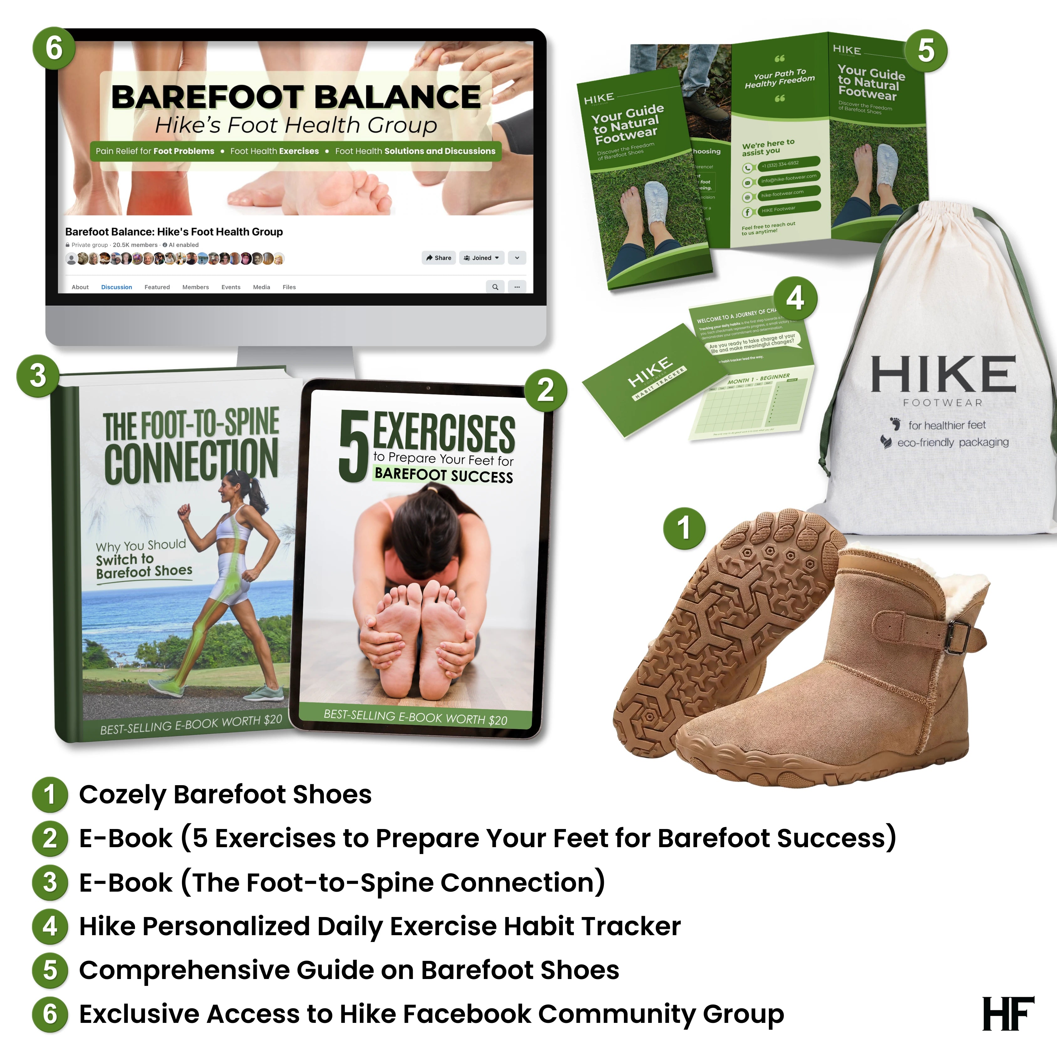 HF Azura – Chaussures pieds nus d’hiver ergonomiques et confortables (Unisexe)