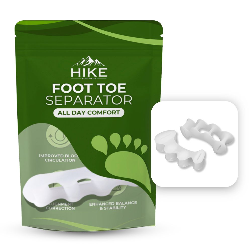 HIKE Foot Toe Separator -  Achieve Healthy Toes, Correct Bunions, Hammer Toes, and Relieve Foot Pain